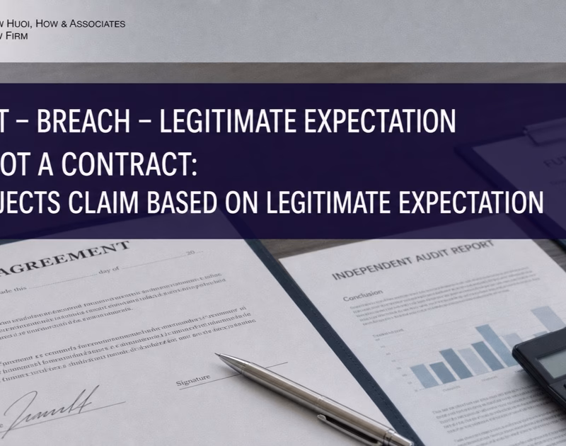 Signed contract, independent audit report and an unsigned future agreement illustrating the limits of commercial expectations.