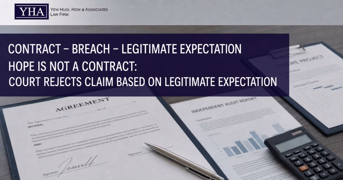 Signed contract, independent audit report and an unsigned future agreement illustrating the limits of commercial expectations.