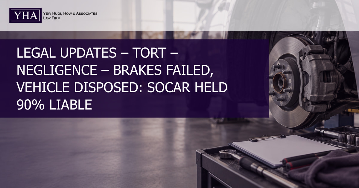 Rental vehicle brake inspection illustrating SOCAR's non-delegable roadworthiness duty.