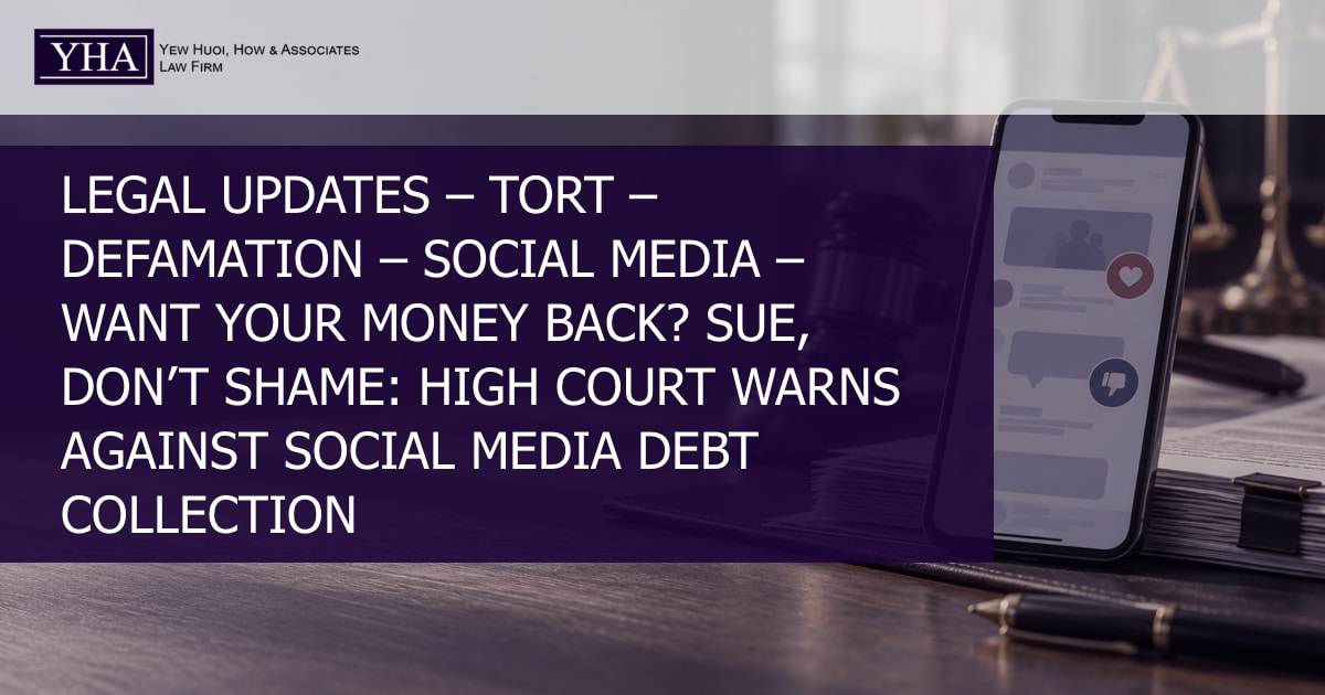Social media posts and legal notice illustrating defamation risk in online debt collection.