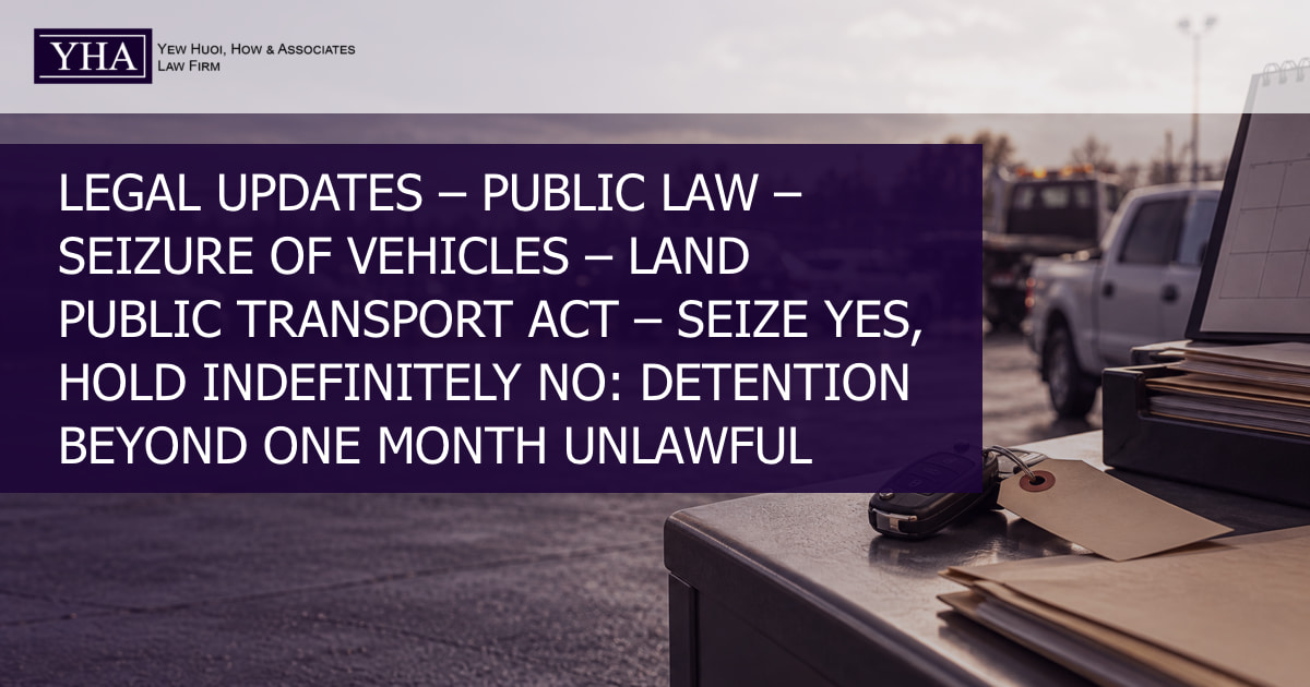 Seized private-hire vehicle at a border checkpoint illustrating the statutory detention deadline.