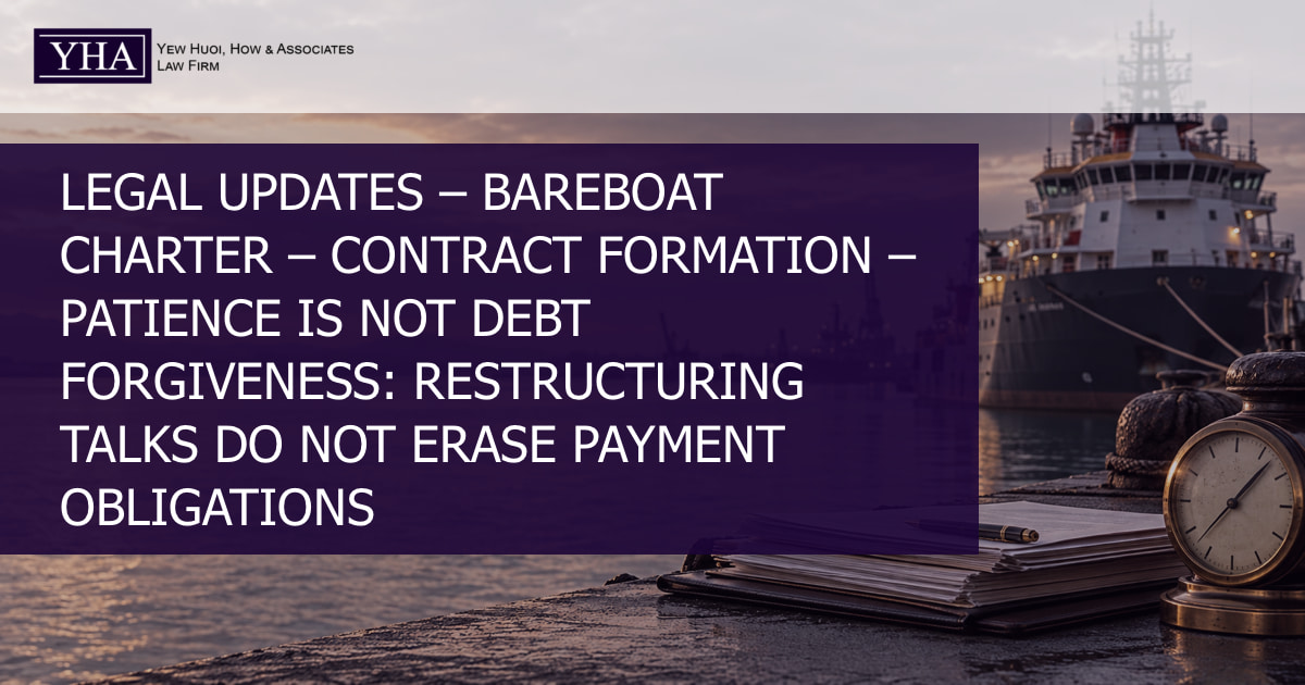 Vessel charter agreement and payment records illustrating unpaid hire and guarantee obligations.